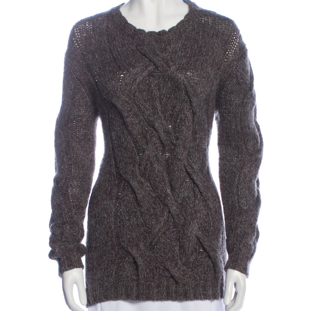 Theory wool cable knit sweater